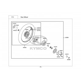 ACTIV SR 125 E3-ΟΠΙΣΘΙΟΣ ΤΡΟΧΟΣ
