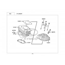 AGILITY 50 RS NAKED-ΚΕΦΑΛΗ ΚΥΛΙΝΔΡΟΥ