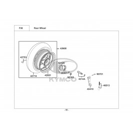 AGILITY 125 4T (12")-ΟΠΙΣΘΙΟΣ ΤΡΟΧΟΣ