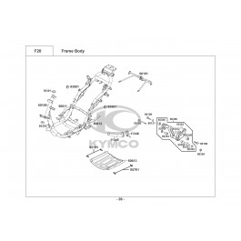 YUP 250-ΣΚΕΛΕΤΟΣ-ΒΑΣΗ ΚΙΝΗΤΗΡΑ